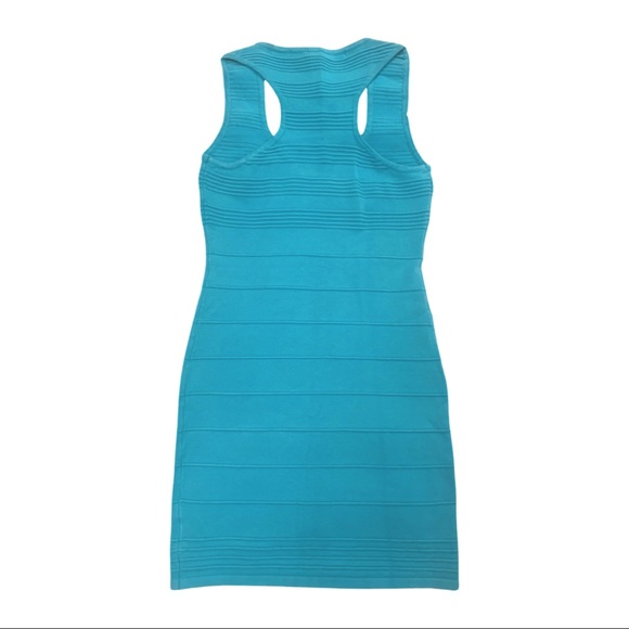 Turquoise bodycon mini dress - Picture 3 of 4